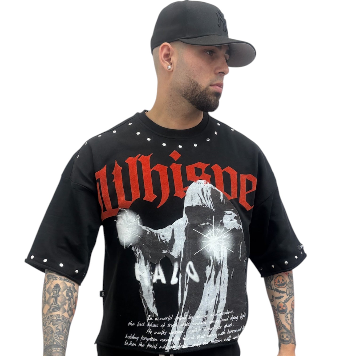 T Shirt Oversize Hollow Hope Negra
