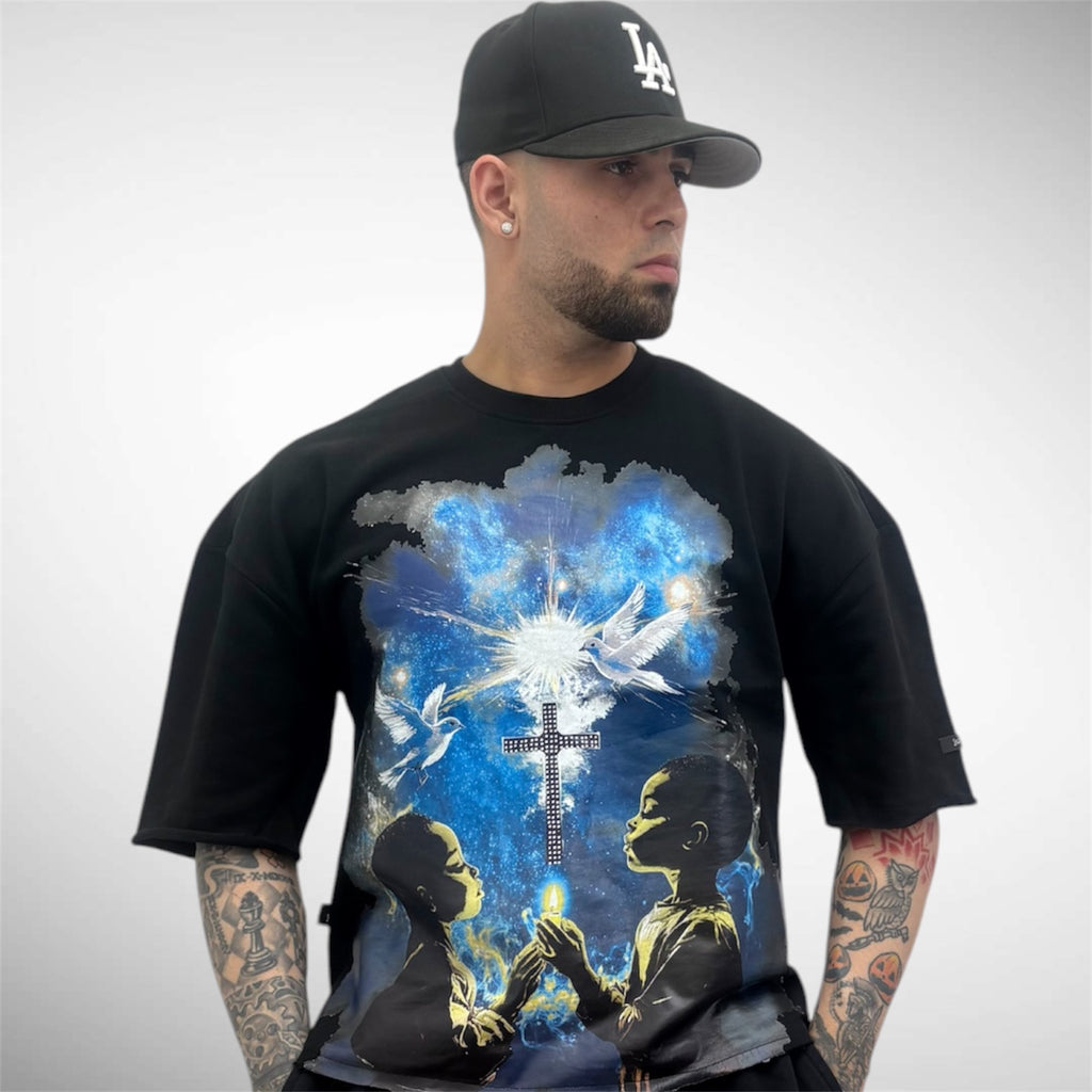 Faith Cross Oversized Tee