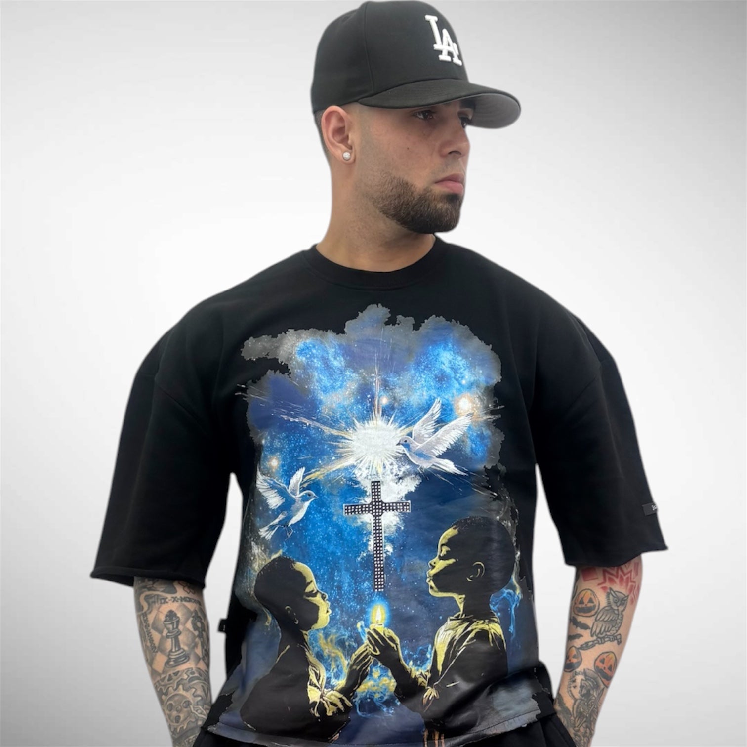 Faith Cross Oversized Tee