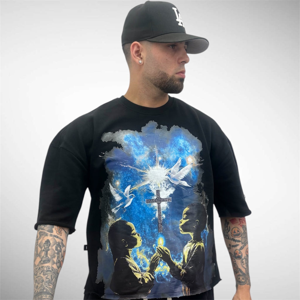 Faith Cross Oversized Tee