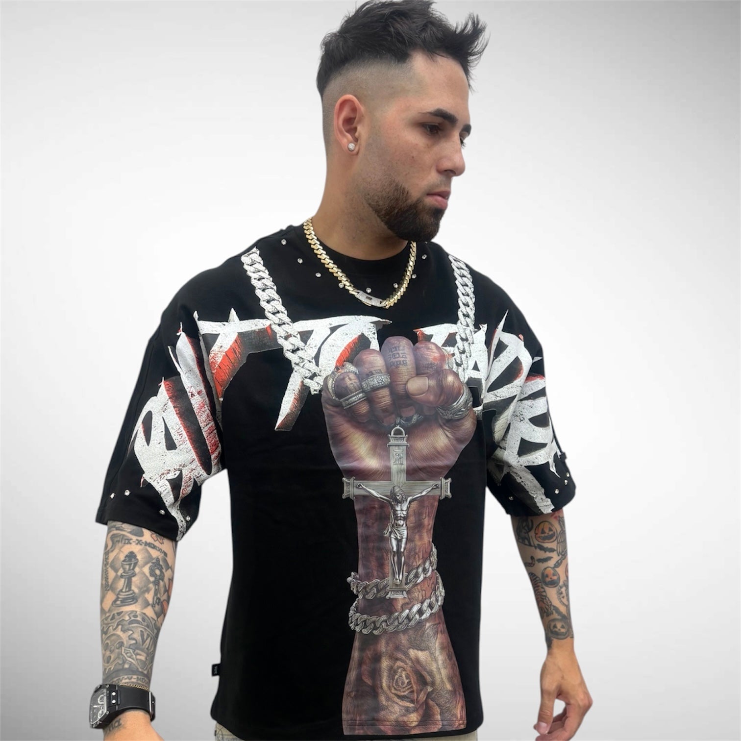 Black Cross Graphic Tee