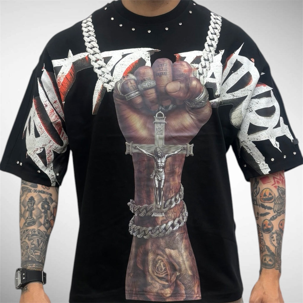 Black Cross Graphic Tee
