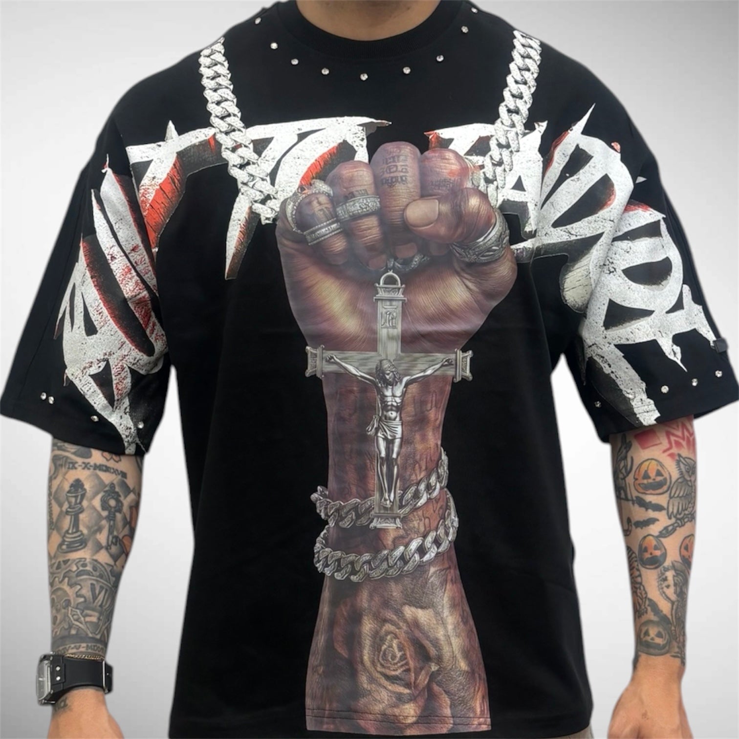 Black Cross Graphic Tee