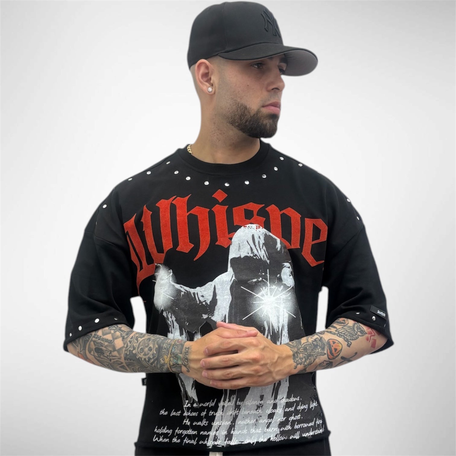 T Shirt Oversize Hollow Hope Negra
