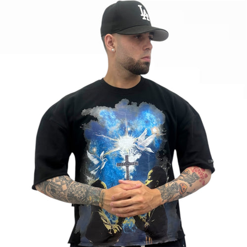 Faith Cross Oversized Tee