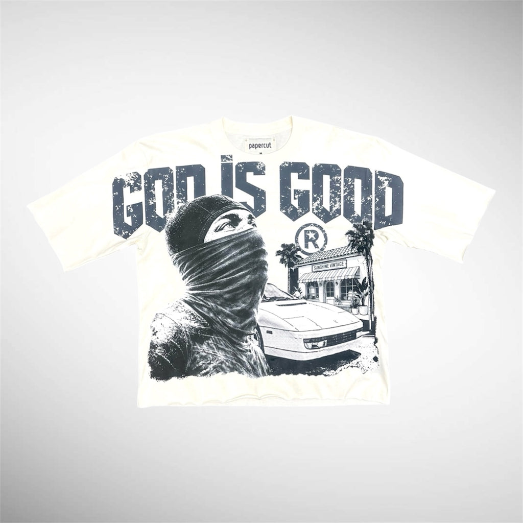 T SHIRT Oversize “God Is Good” – Algodón Premium